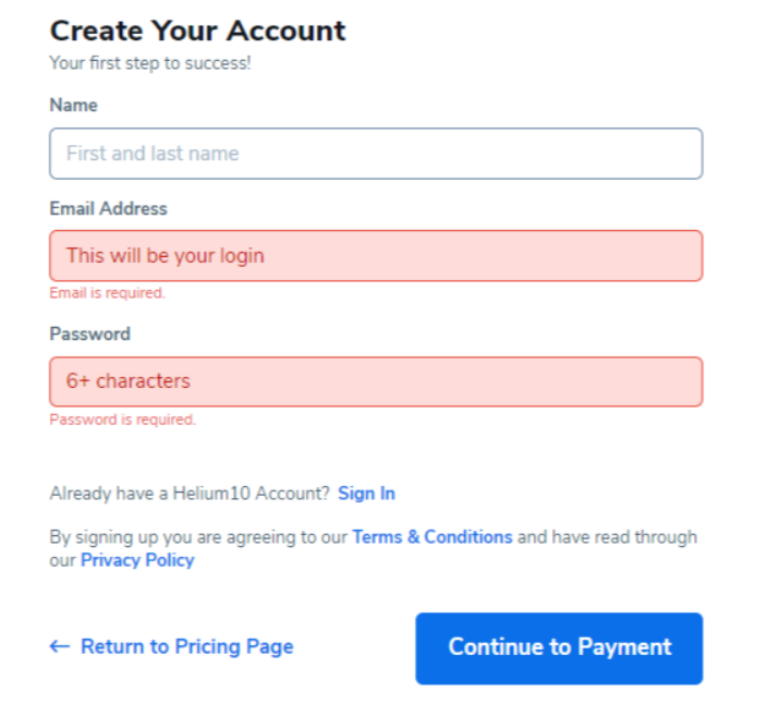 Create Your Account On Helium 10 Create Your Account On Helium 10