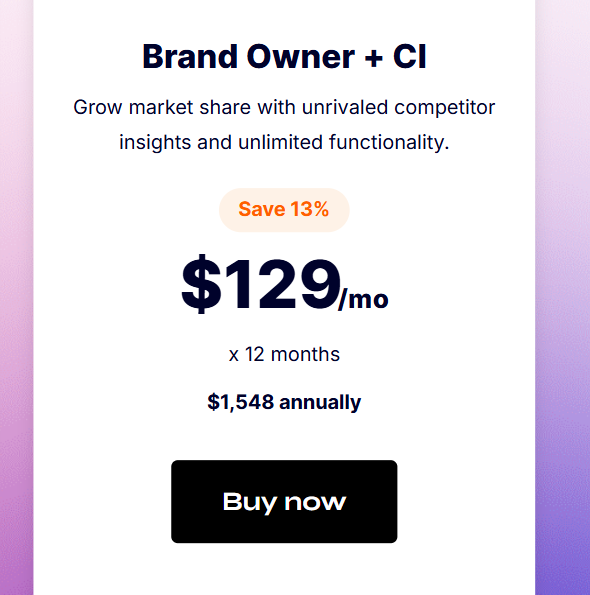 Brand Owner + CI Plan Brand Owner + CI Plan