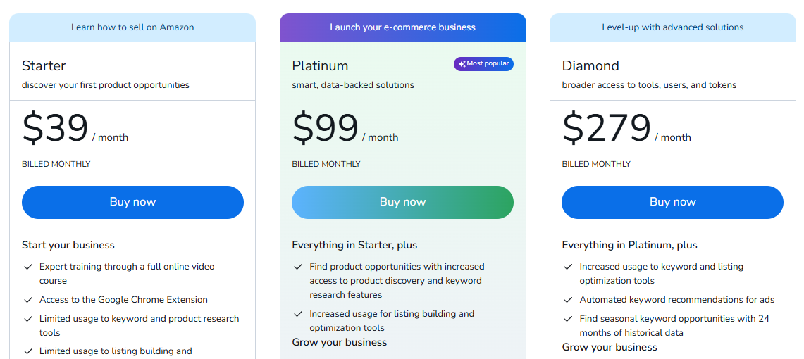 Helium 10 Plan Helium 10 Plan