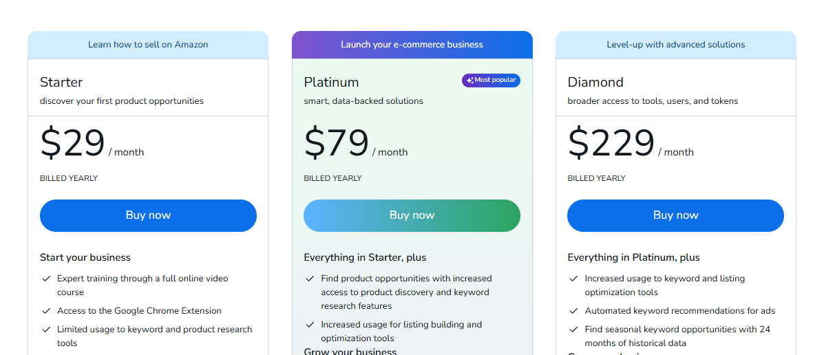 Helium 10 Black Box Pricing