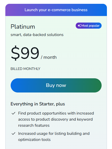 Helium 10 Platinum Plan Helium 10 Platinum Plan