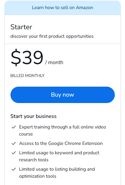 Helium 10 Starter Plan Helium 10 Starter Plan