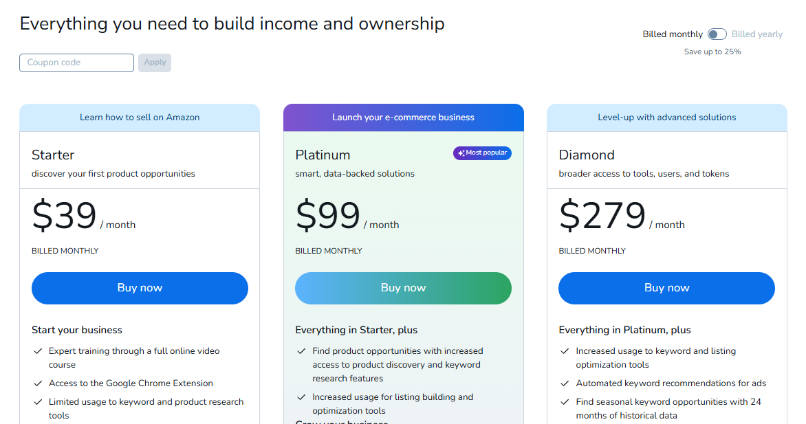 Helium 10 Cerebro Pricing Helium 10 Cerebro Pricing