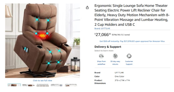 Electric Luxury Recliner with Vibration Electric Luxury Recliner with Vibration