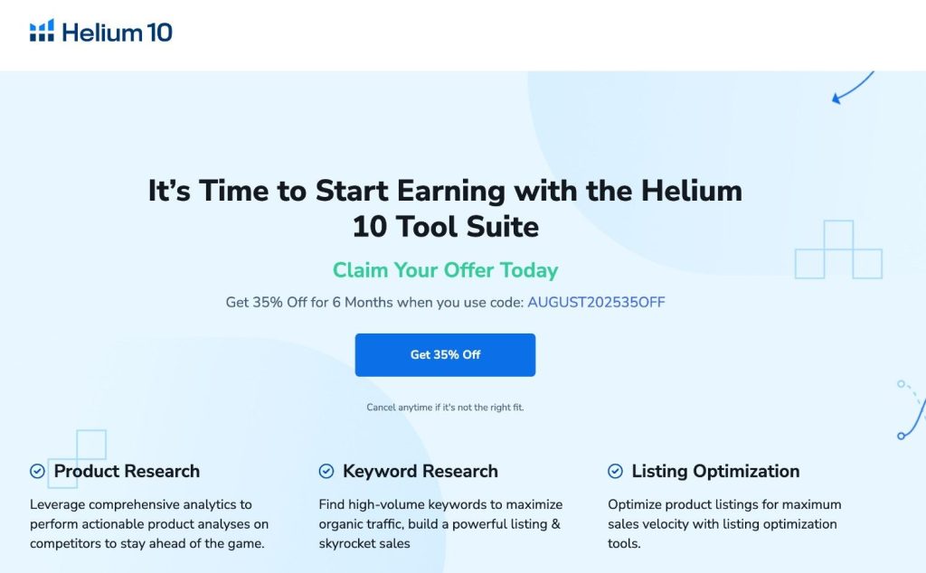 Helium 10 August 2025 Offer