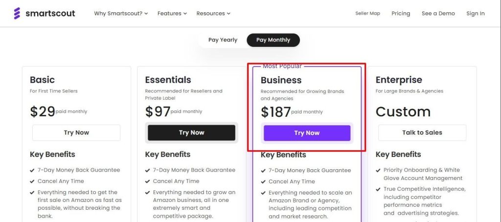 SmartScout Pricing SmartScout Pricing