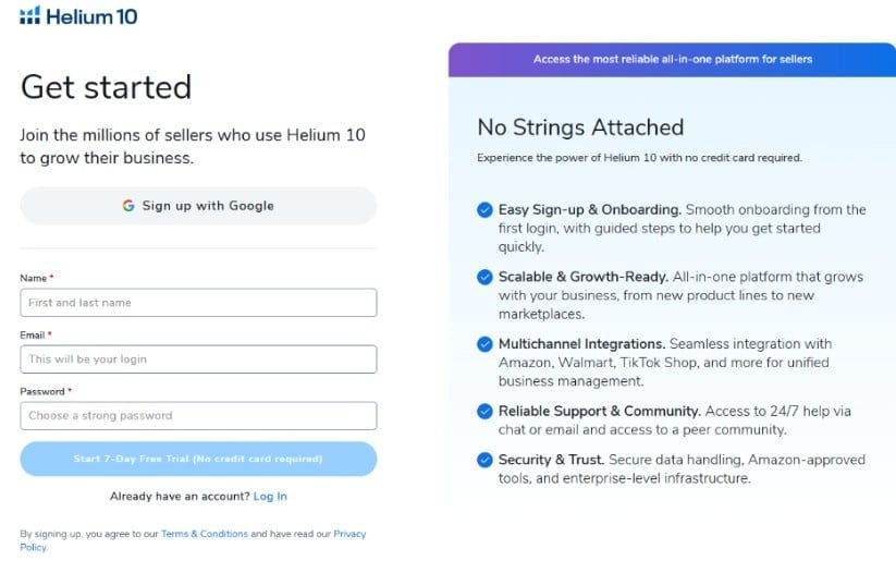 Create Your Account, Click “Start 7-Day Free Trial”