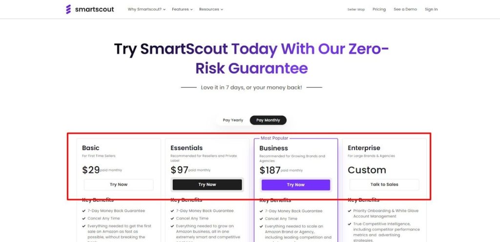 SmartScout Pricing Plans 2025