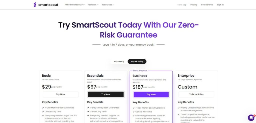 SmartScout Pricing Plans Overview